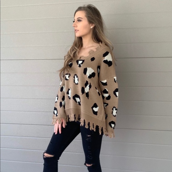 Cheetah Tear Sweater - Picture 2 of 3
